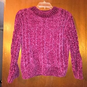 Jessica Simpson Cable Knit Sweater - Deep Pink
